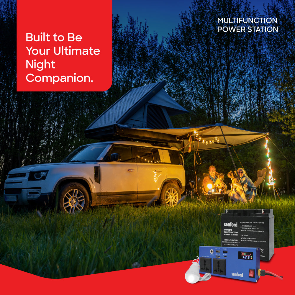 Sanford 20000mAh Rechargeable Power Station with Light and USB Charging Port | SF4998PS - buysanford